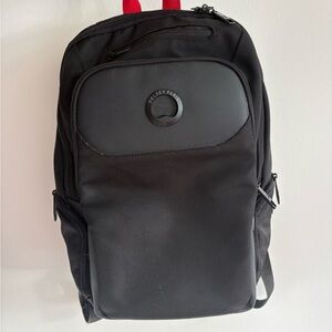 Osprey Black Backpack with Red Details